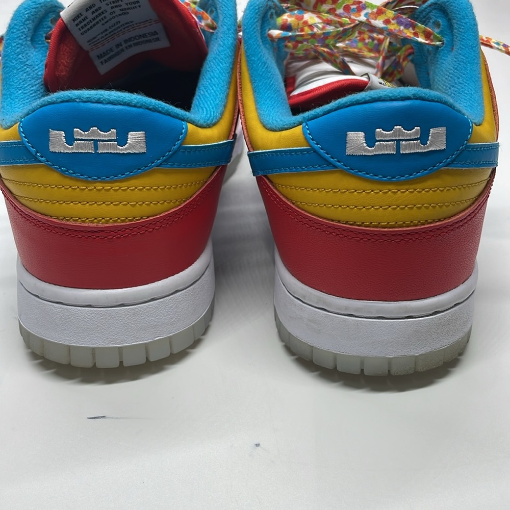 Nike Dunk low Lebron Fruity Pebbles multi colored DH8009-600 USED Size 8.5 - Picture 9 of 9